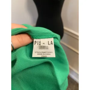 Pistola Mari Midi Maxi Slip Dress Fern Green Square Neck Satin Feel Slit Formal thumbnail 7