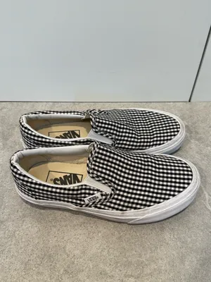 Vans Slip-On Sneakers Black and White Gingham thumbnail 2