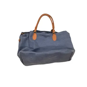 THE BEACH PEOPLE GOLD COAST Denim Blue Tote Weekender Duffel Bag thumbnail 7
