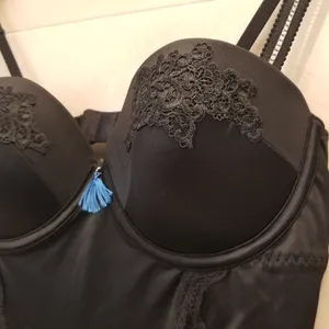 {6/M} Vintage Cosmopolitan Black Lace Trim Lingerie thumbnail 3