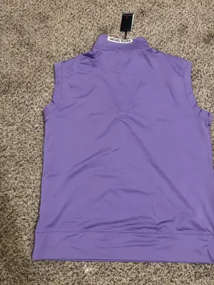 Michel Rouen Stay stylish on the course with this sleek purple golf vest. Perfect for layering, it offers comfort and flexibility for every swing. thumbnail 7