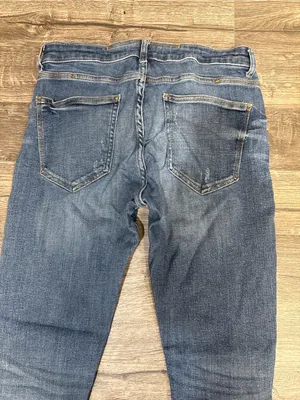 Zara Distressed Slim Skinny Jeans Size 34 Blue Denim thumbnail 7