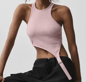Alo Yoga Alosoft Ribbed Revelation Tank Ballet Pink XS thumbnail 1