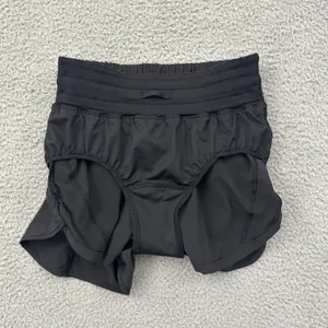 Lululemon Track That Shorts High Rise 3" Black Athletic Athleisure Women's 4 thumbnail 3