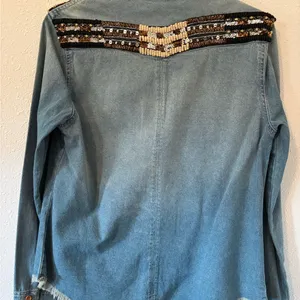 Miss Me Embellished Denim Button Down Shirt thumbnail 2