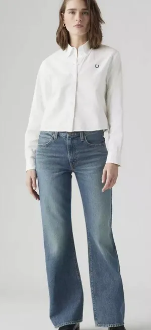 New Levi's Women's 28x31 94' Baggy Bootcut Dark Wash Paradise Found thumbnail 1