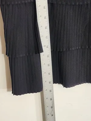 J. Crew Black Pleated Ruffle Tiered Sleeveless Blouse Size Medium NWT thumbnail 6