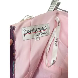 Tony Bowls Purple Watercolor Leopard‎ Print Prom Dress Strapless Formal Gown 2 thumbnail 14