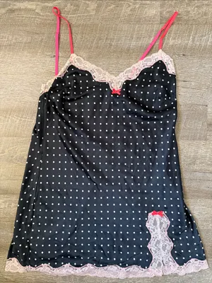 Vintage Victoria’s Secret Polka Dot Slip Dress Size M thumbnail 1