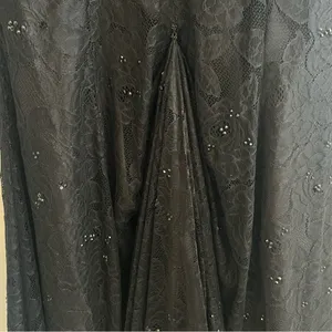 Rachel Allan Womens Lace Beaded Maxi Skirt Size 4 Black Whimisigoth Witchy Prom thumbnail 6