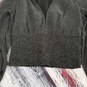 Abercrombie & Fitch Black Polka Dot Chiffon Blouse​ thumbnail 4