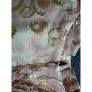 Sandro Paris Metallic Jacquard Mini Dress Size 1 Pink Gold Ruffle thumbnail 10