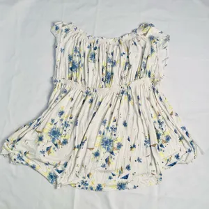 We The Free Sam Off Shoulder Floral Top size Large Ivory Yellow thumbnail 3