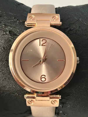 Women’s Rose Gold Stainless Steel Minimalist Watch Working New Battery thumbnail 1