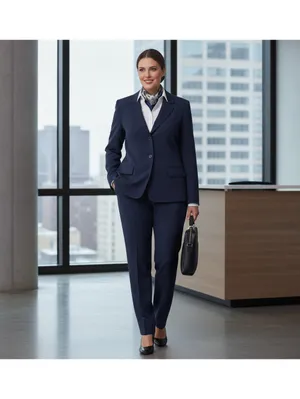 Eddie Bauer Womens Petite 14 Navy Blue 90s Vintage Blazer Career Office Jacket thumbnail 6