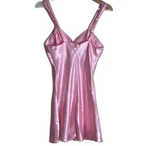 vtg Cacique 90s ladies pink button up‎ nightie babydoll romper size small sexy thumbnail 8