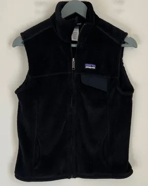 Patagonia Women's Fleece Vest Re Tool Black Size Small Polartec thumbnail 1