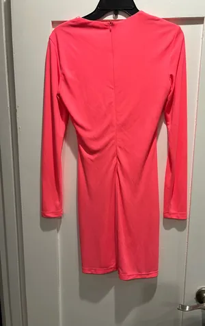 Zara pink long sleeve mini dress in a S #mini #longsleeve thumbnail 3