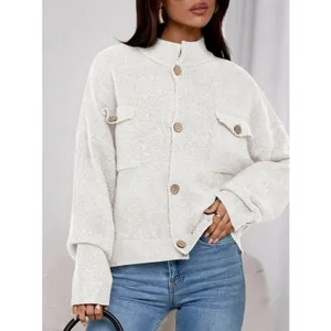 KIRUNDO Cardigan Button Up Oversized Sweater White L Size L thumbnail 2