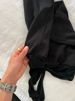 Lulus black one piece silky smooth satin bodysuit thumbnail 3