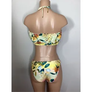 New. Pilyq/PQ oasis ruched reversible bikini. L-top/M-bottom. Retails $156 thumbnail 10