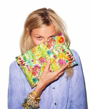 J.Crew Flowery Clutch Chain Purse thumbnail 1