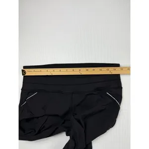 Athleta Black Cropped Athletic Leggings Performance Workout‎ Running Pants M thumbnail 3