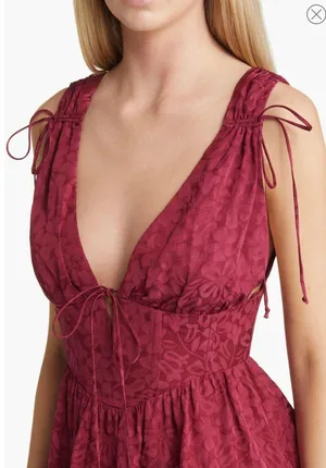 For Love & Lemons Janet Floral Jacquard Minidress thumbnail 2