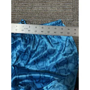 Morgan Taylor Intimates Pajama Set Women’s Small Blue Satin Snakeskin Pants/Tank thumbnail 9