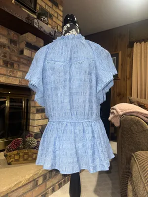 Dalin. Light Blue Blouse Size M thumbnail 3