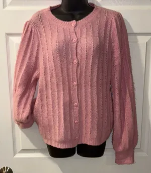 Pink Women's Sweater Size M thumbnail 1