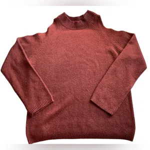 NAKEDCASHMERE Cold Shoulder Rust Brown Cashmere Sweater - Size Small thumbnail 2