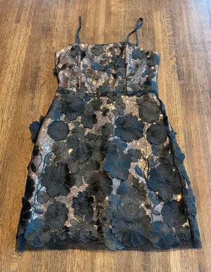NWT Altar´d State Dress Gold/Black Fancy Prom Homecoming Party- Size XS thumbnail 1
