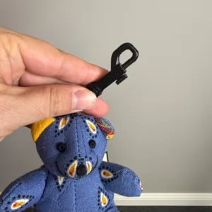 Bitty Blue Beary Plush Teddy Bear Keychain Blue Patterned 29907 thumbnail 2