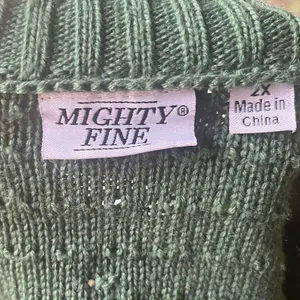 Mighty Fine Womens Loopy Green Pearl Knit Short Cardigan Sweater 2X thumbnail 4