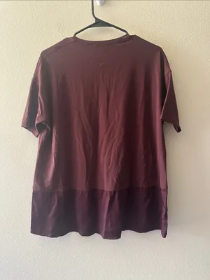 Lululemon maroon oversized short sleeve tshirt size 2 thumbnail 5