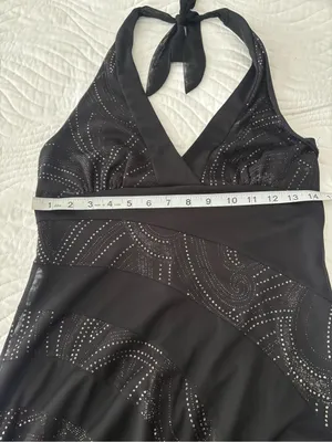 A Byer Halter Evening Dress with Sparkle Detail thumbnail 6