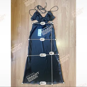 Zara Black Backless Strappy Satin Midi Dress thumbnail 9