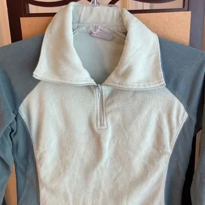 NWOT M Columbia green two toned fitted fleece pullover thumbnail 1
