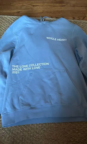 Love Collection Hoodie Blue Size L thumbnail 1