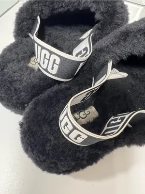 UGG black Fluff Yeah Slide Slippers size 9 thumbnail 10