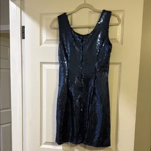 Elegant Sequin Blue Dress thumbnail 2