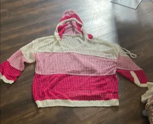 POL Pink and Cream Knit Sweater thumbnail 1
