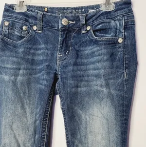 Miss Me boot cut jeans denim pants blue size 28 thumbnail 4
