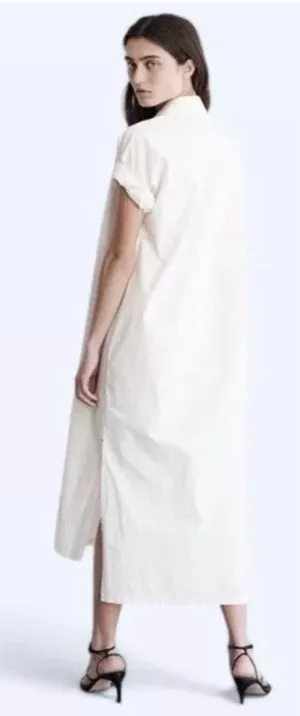 NWT $228 STATESIDE Anthropologie Cotton Short Sleeve Shirtdress USA‎ Size XS thumbnail 1