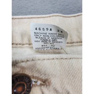 Levis 561 Relaxed Fit Jeans Women 18 M Beige Vintage 90s Made in USA Tapered Leg thumbnail 3