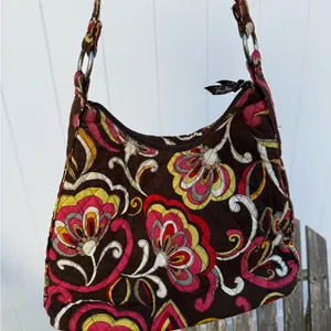 VERA BRADLEY Lisa B PUCCINI Shoulder Tote Handbag‎ 14x10” W thumbnail 2