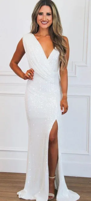 Bella And Bloom Where Your Heart Goes Sequin Dress White thumbnail 1