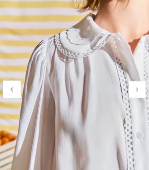 English Factory Top Scalloped Blouse White thumbnail 3
