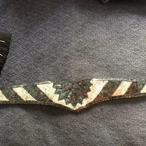Vintage 80’s Style Black & Silver Sequin Belt thumbnail 2
